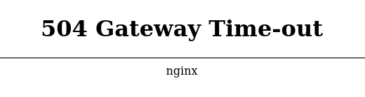 screenshot of Nginx 504 gateway time-out