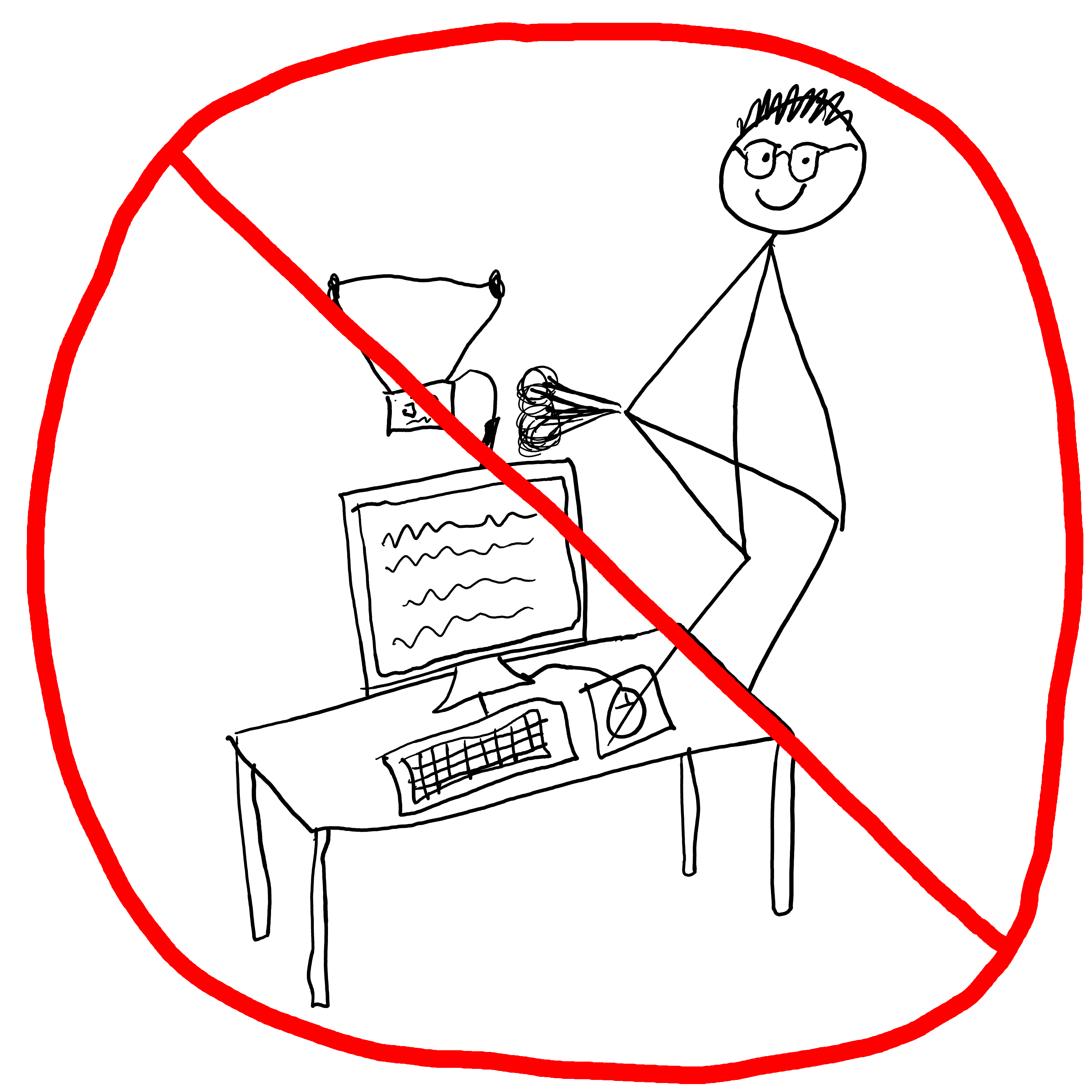 A well drawn, crossed out picture of me standing on my desk farting directly at a Raspberry Pi hanging on the wall