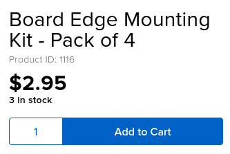 screenshot of mounting kit costing $2.95