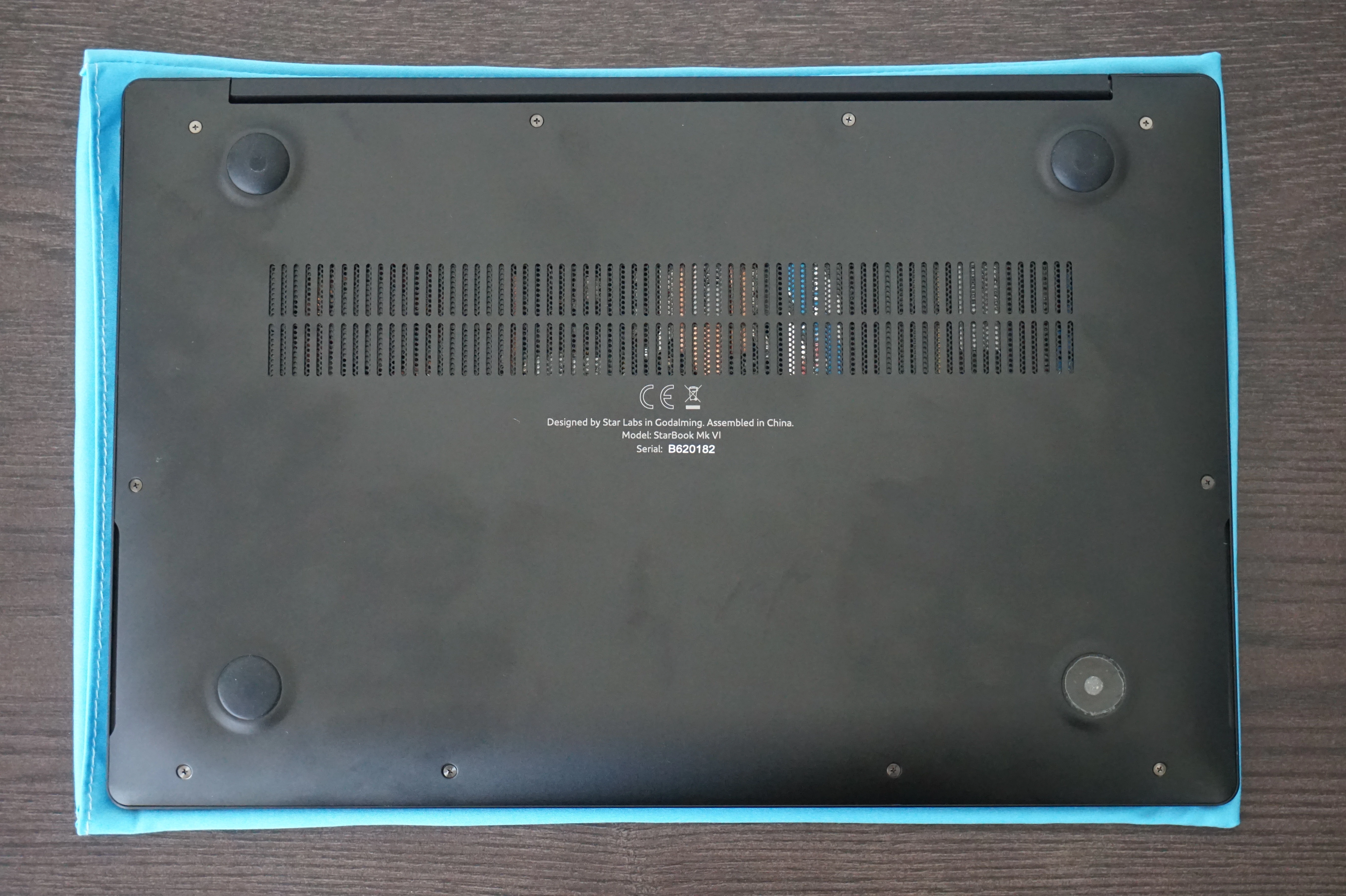 Starbook closed upside down on cloth