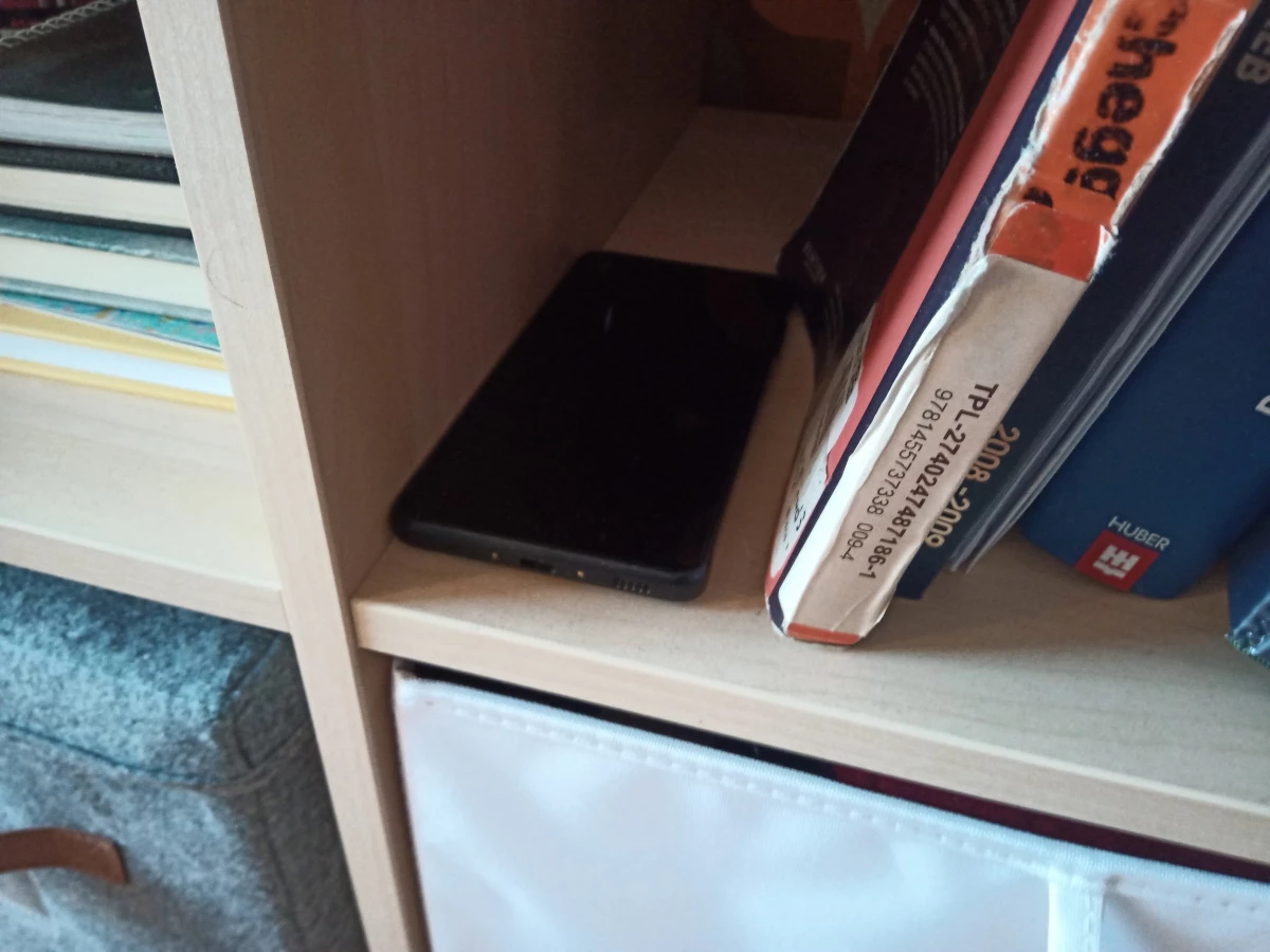 Galaxy XCover pro laying in shelf